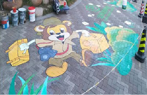 利辛夏季画地面彩绘会遇到的问题