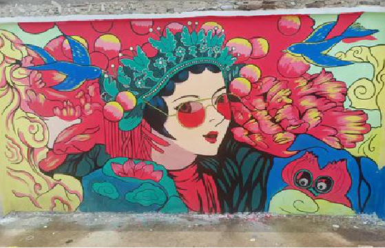 利辛墙体彩绘-网红墙