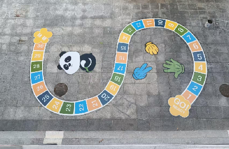 利辛地面游戏彩绘