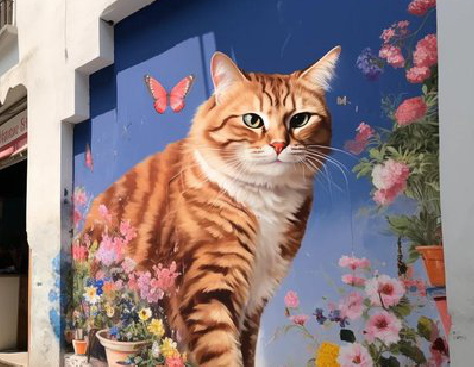 利辛自己绘制有个性的手绘墙