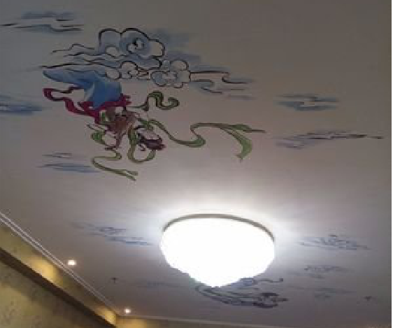 利辛如何快速绘制天花板上的手绘墙？